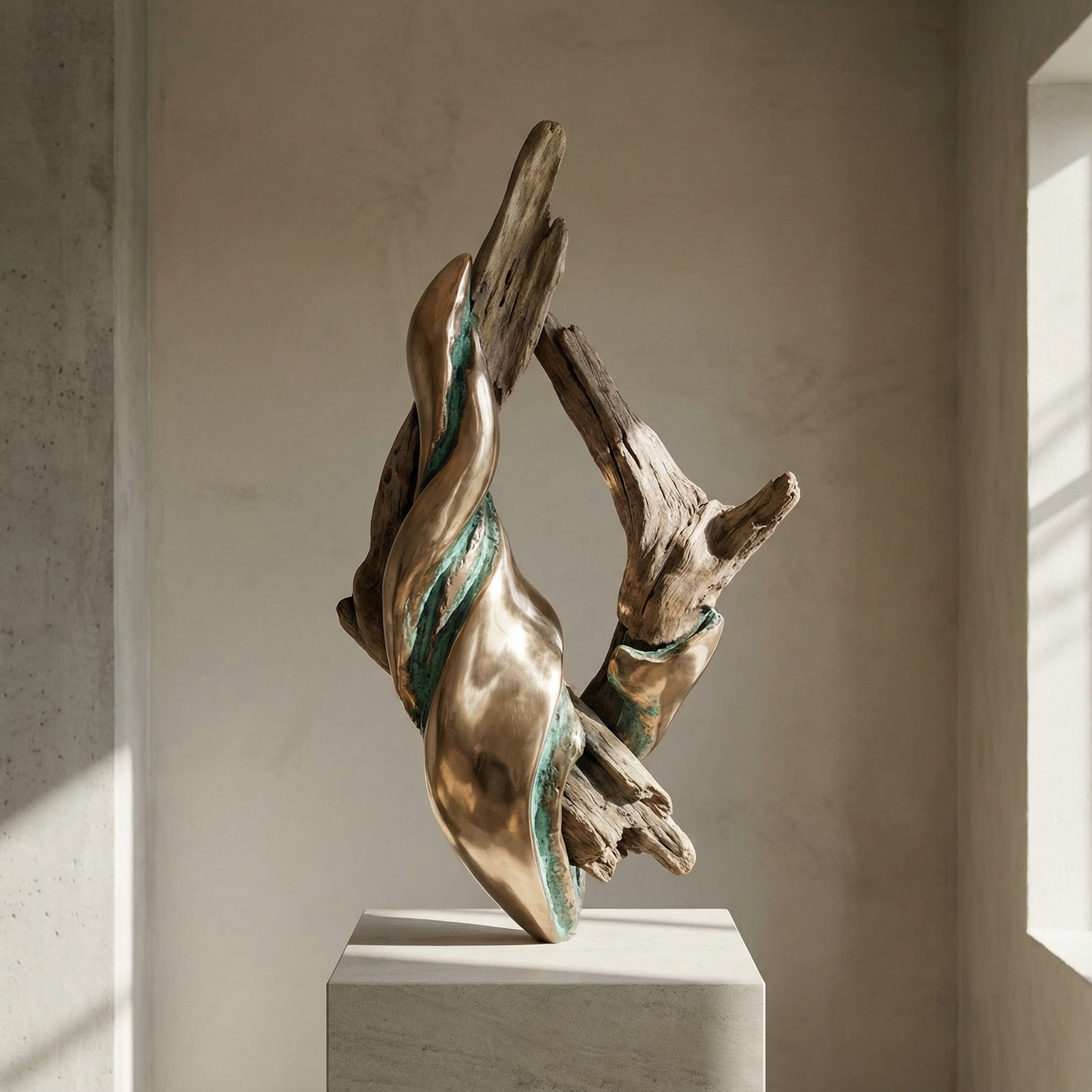 Sculptural form suggesting wave-smoothed driftwood