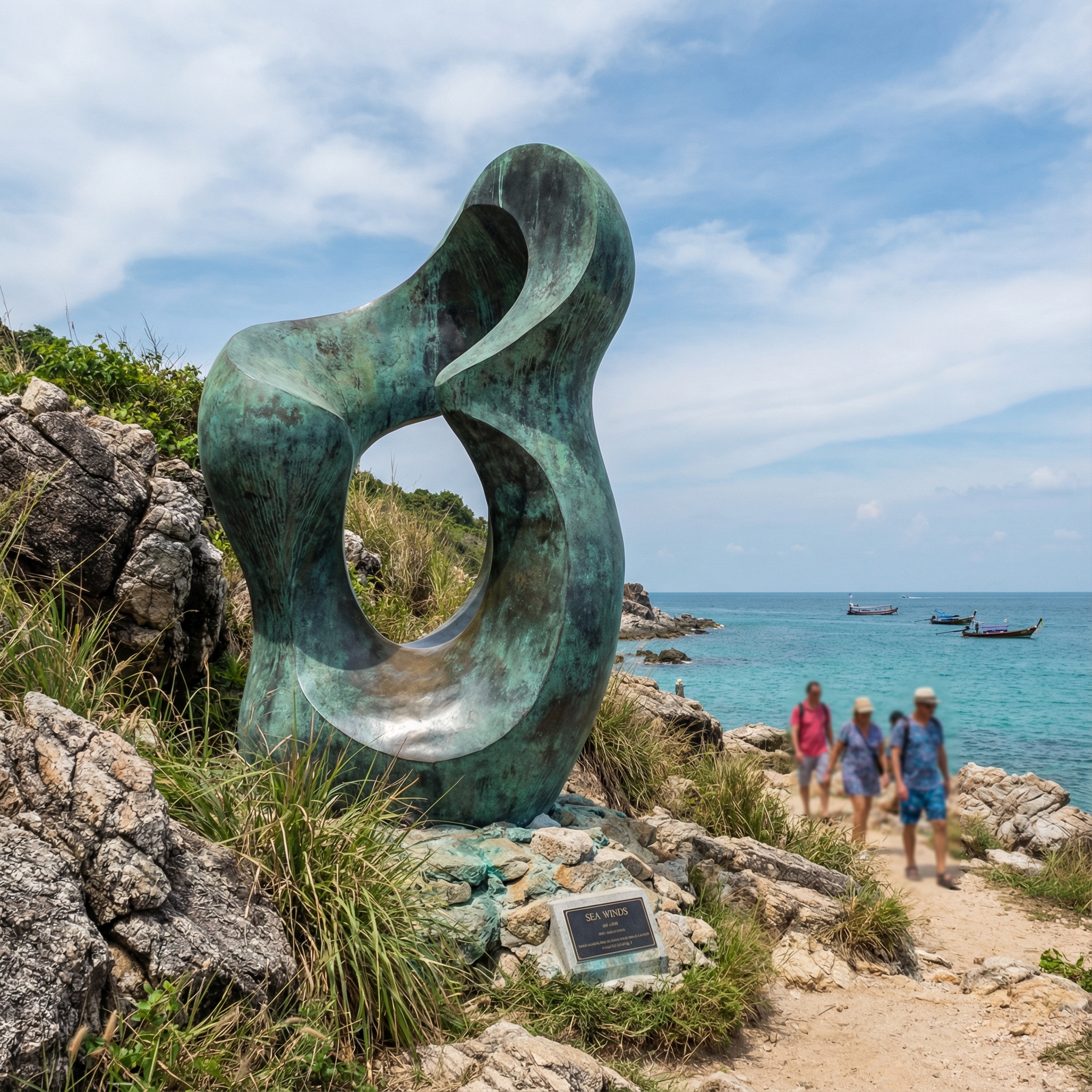 Installation view showing relationship to coastal environment